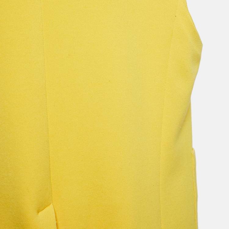 Pre Owned Palm Angels Yellow Cotton Blend Knit Sleeveless Jacket M