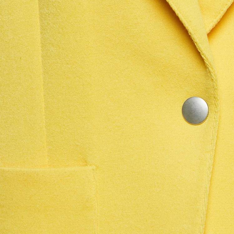 Pre Owned Palm Angels Yellow Cotton Blend Knit Sleeveless Jacket M