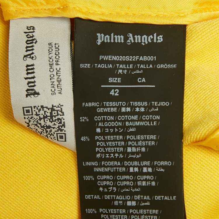 Pre Owned Palm Angels Yellow Cotton Blend Knit Sleeveless Jacket M