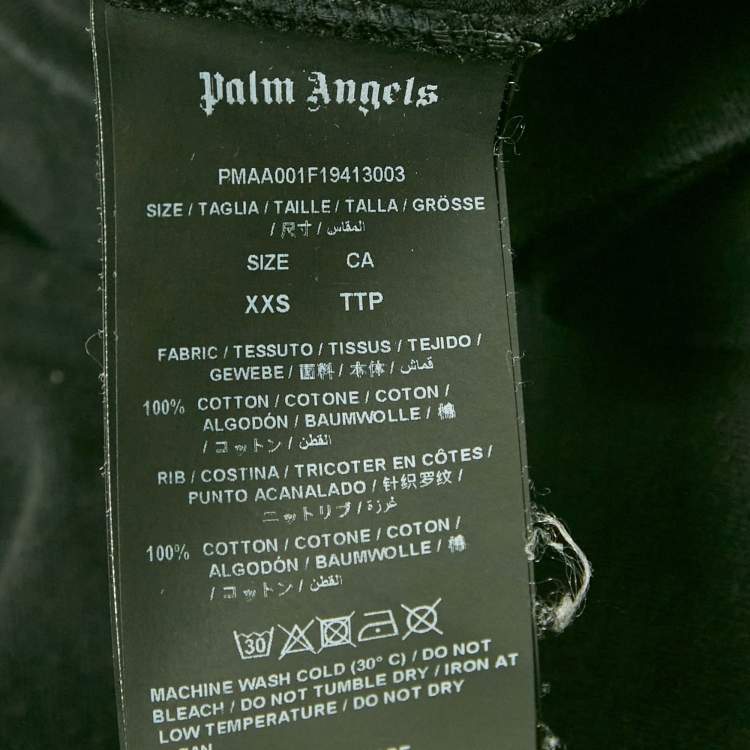 Pre Owned Palm Angels Black Teddy Print Jersey  T-Shirt XXS