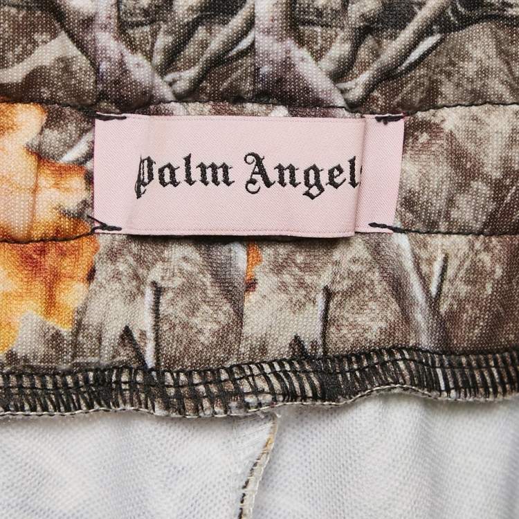 Pre Owned Palm Angels Multicolor Woodland Camo Print Jersey Track Pants XS 