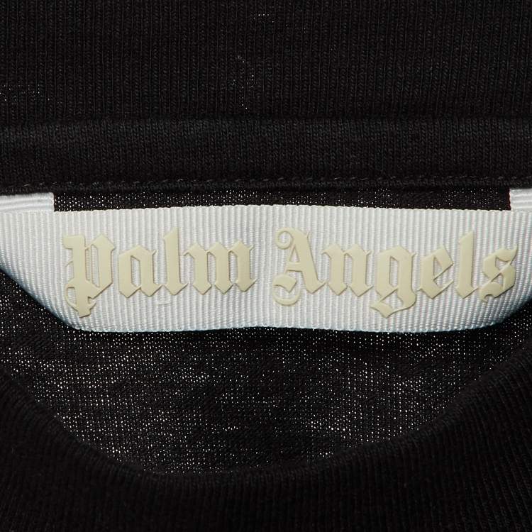 Pre Owned Palm Angels Black Bear Printed Cotton Knit Oversized T-Shirt M