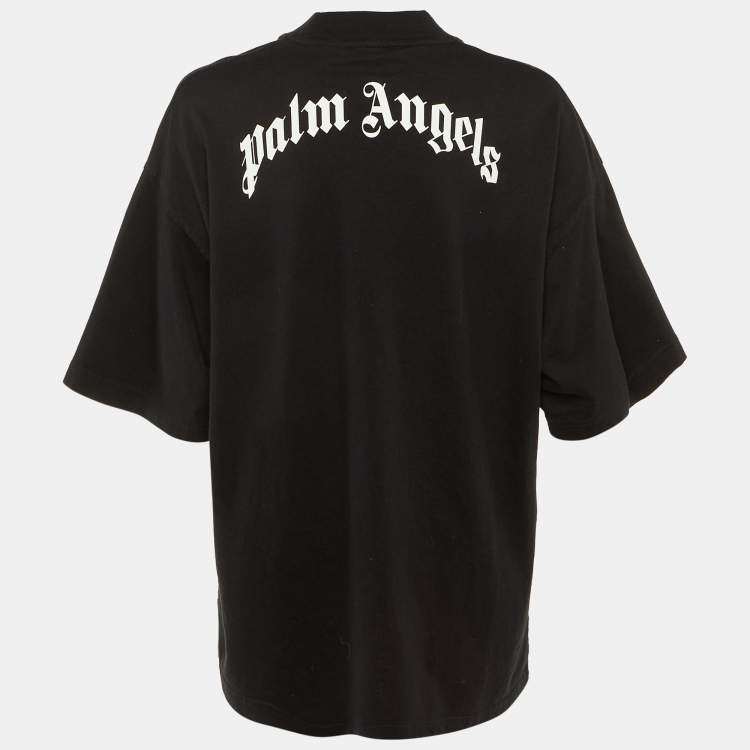 Pre Owned Palm Angels Black Bear Print Cotton Oversized T-Shirt M