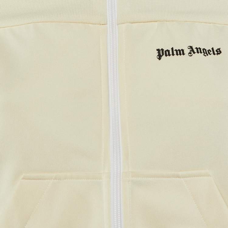 Pre Owned Palm Angels Cream Jersey Off-The-Shoulder Track Jacket S