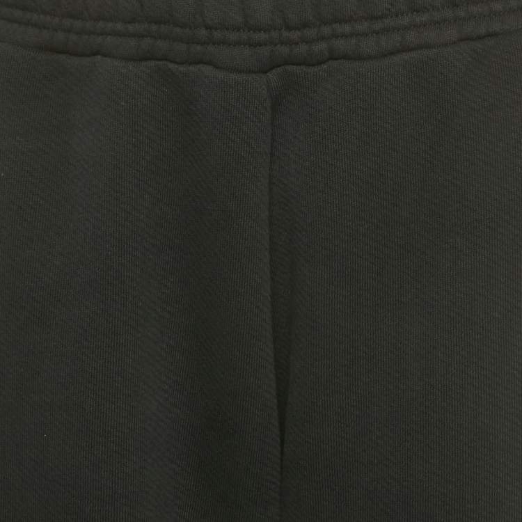 Pre Owned Palm Angels Black Logo Print Cotton Jogger Pants S