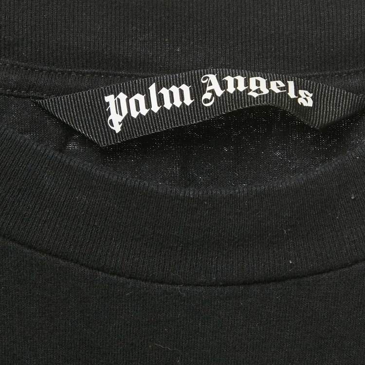 مملوكة مسبقًا Palm Angels Black Parrot Print Jersey Crewneck T-Shirt XXL