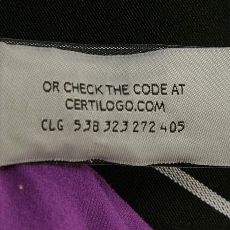 Pre Owned Palm Angels X Missoni Purple Lurex Knit Logo Band Cropped Top S