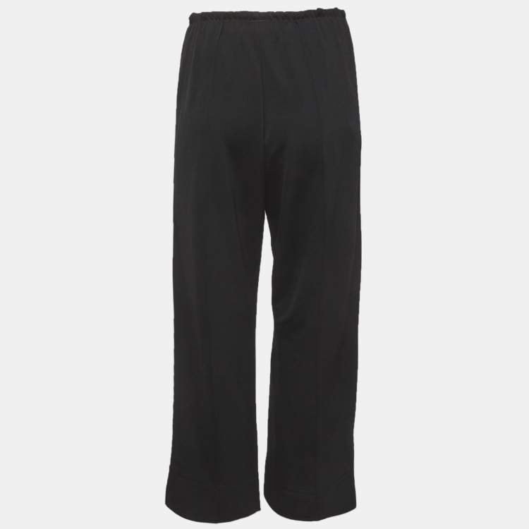 Pre Owned Palm Angels Black Logo Print Jersey Track Pants S