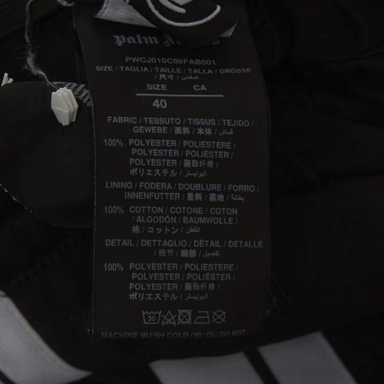 Pre Owned Palm Angels Black Logo Print Jersey Track Pants S