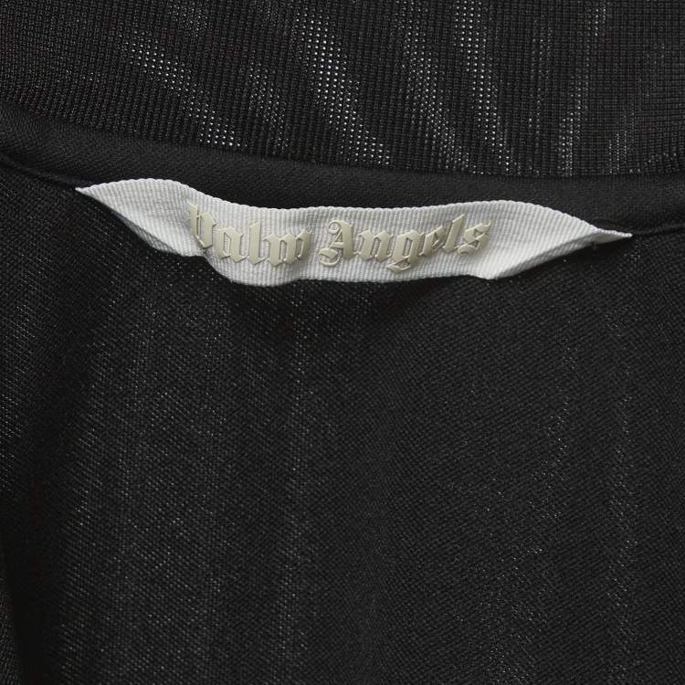 Pre Owned Palm Angels Black Logo Print Jersey Track  Jacket S