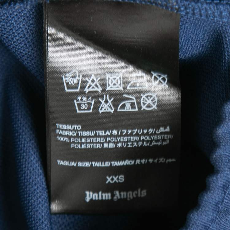 Pre Owned Palm Angels Blue Jersey Side Stripe Track Pants XXS