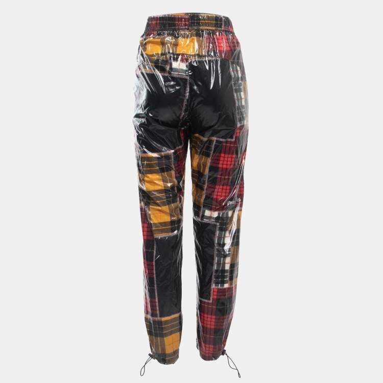 Pre Owned Palm Angels Multicolor Checkered Nylon Straight Pants S