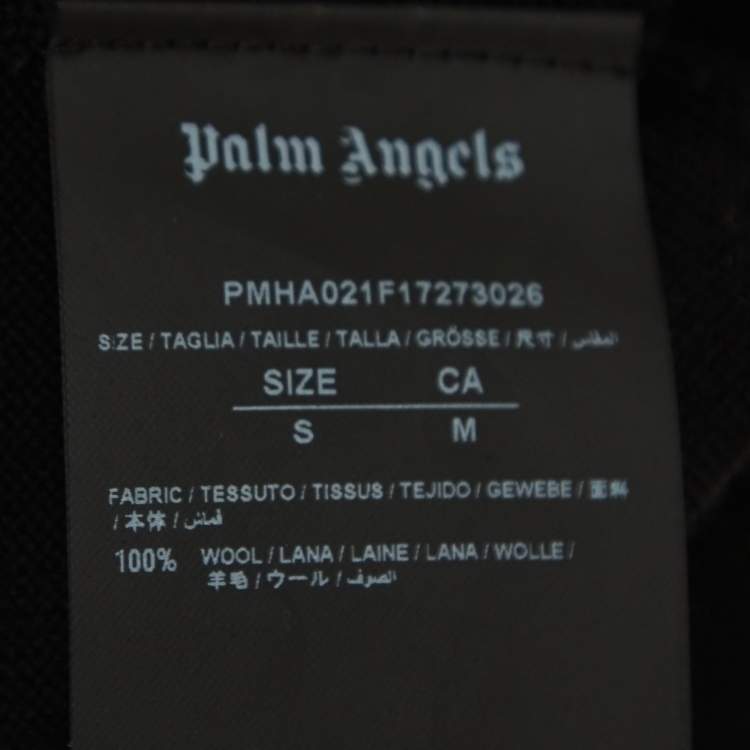 Pre Owned Palm Angels Black Wool Knit Round Neck Sweater S
