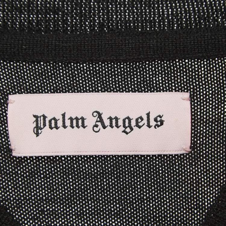 Pre Owned Palm Angels Black Wool Knit Round Neck Sweater S
