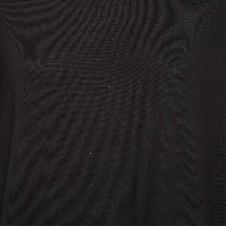 Pre Owned Palm Angels Black Wool Knit Round Neck Sweater S