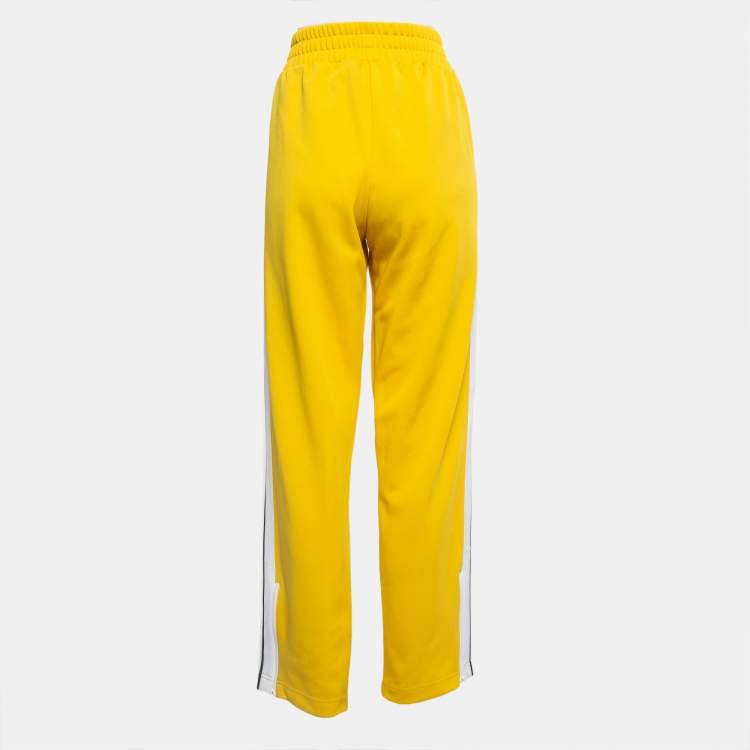 Pre Owned Palm Angels Yellow Synthetic Track Pants L