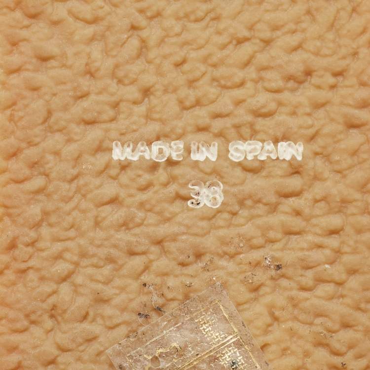 Pre Owned Palm Angels Off White Canvas Espadrille Sneakers Size 38