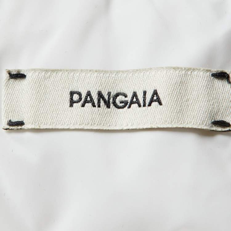 مملوكة مسبقًا Pangaia White Nylon Flwrdwn Hooded Long Jacket M