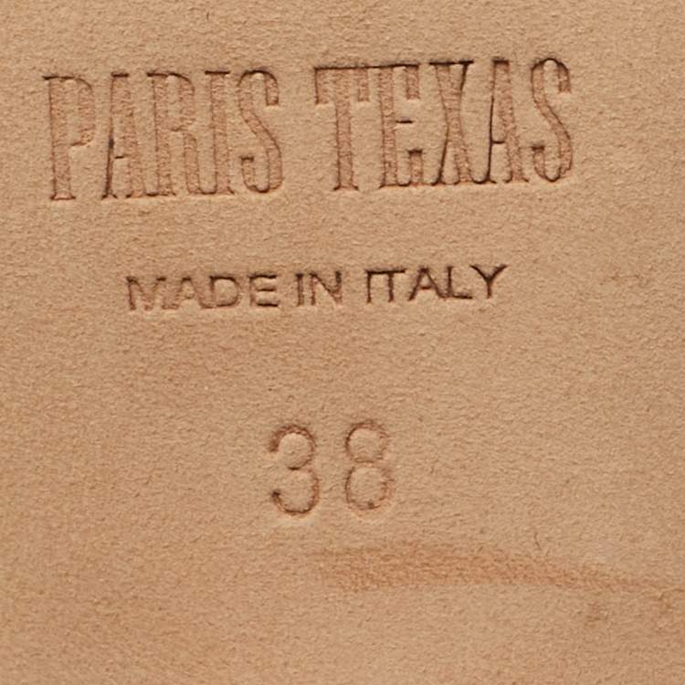 Pre Owned Paris Texas Green Croc Embossed Leather Knee Length Boots Size 39