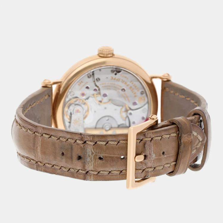 Pre Owned Patek Philippe Calatrava 7200R-001 Automatic 18K Rose Gold Women's Wristwatch 35 mm