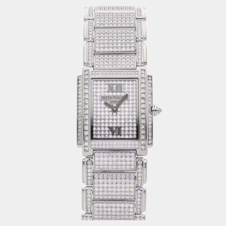 Pre Owned Pre-Owned Patek Philippe Twenty-4 4910/51G-001 Quartz  Women Watch 25 mm