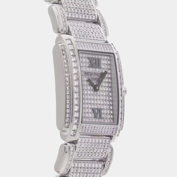 Pre Owned Pre-Owned Patek Philippe Twenty-4 4910/51G-001 Quartz  Women Watch 25 mm