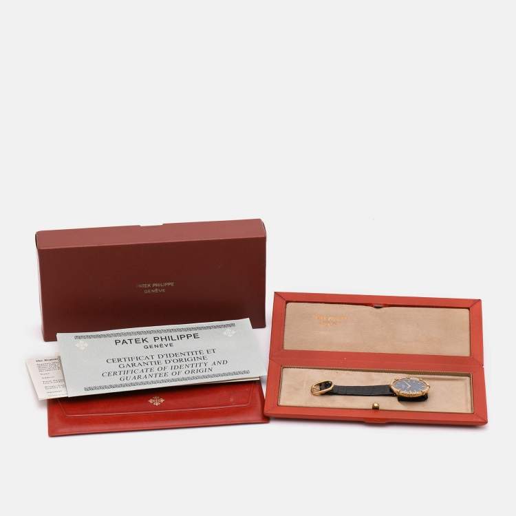 Pre Owned باتيك فيليب إلبسي 4286 ذهب أصفر 18 قيراط مع ماس ساعة يد نسائية 26 ملم