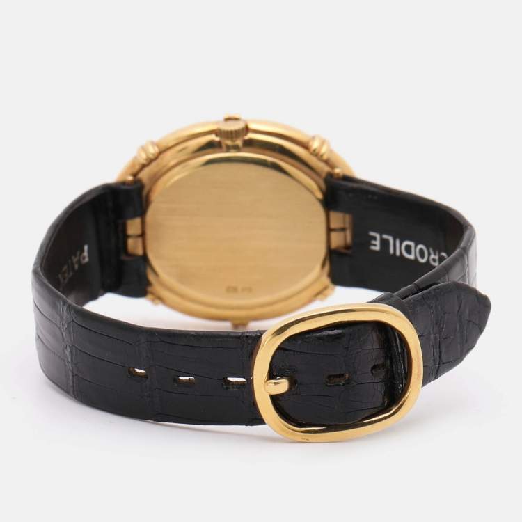 Pre Owned باتيك فيليب إلبسي 4286 ذهب أصفر 18 قيراط مع ماس ساعة يد نسائية 26 ملم