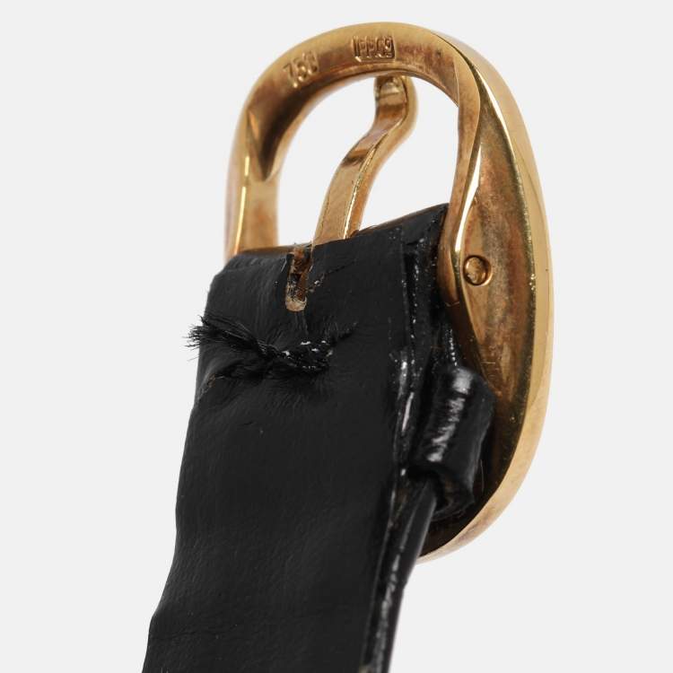 Pre Owned باتيك فيليب إلبسي 4286 ذهب أصفر 18 قيراط مع ماس ساعة يد نسائية 26 ملم