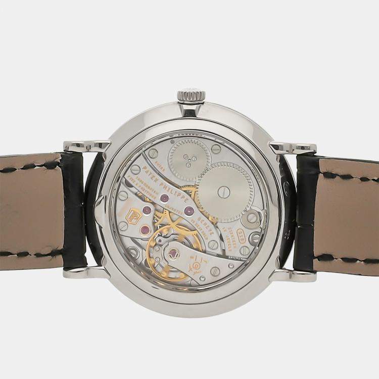 Pre Owned Pre-Owned Patek Philippe Calatrava 7119G-010 White Manual Winding 18k White Gold Women's Wristwatch 31 MM