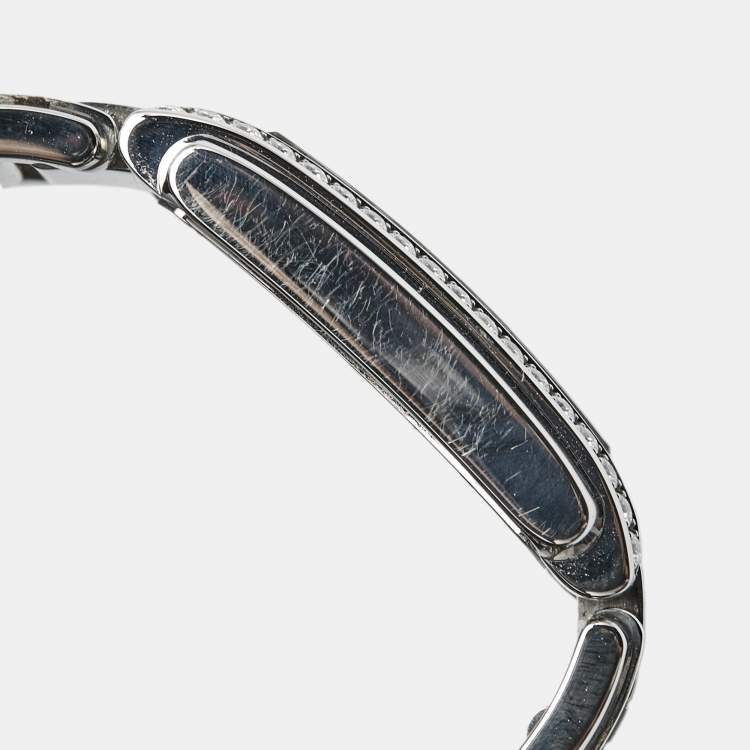 Pre Owned Patek Philippe Grey Stainless Steel Diamonds Twenty-4 4910/10A-010 Women's Wristwatch 25 mm