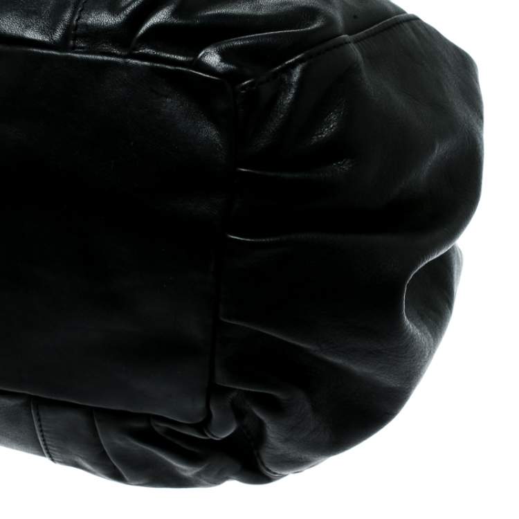 Pre Owned Paul and Joe Black Leather Hobo