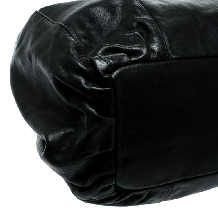 Pre Owned Paul and Joe Black Leather Hobo