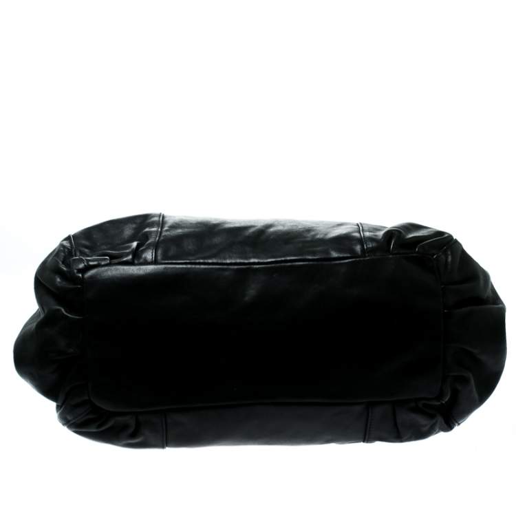 Pre Owned Paul and Joe Black Leather Hobo
