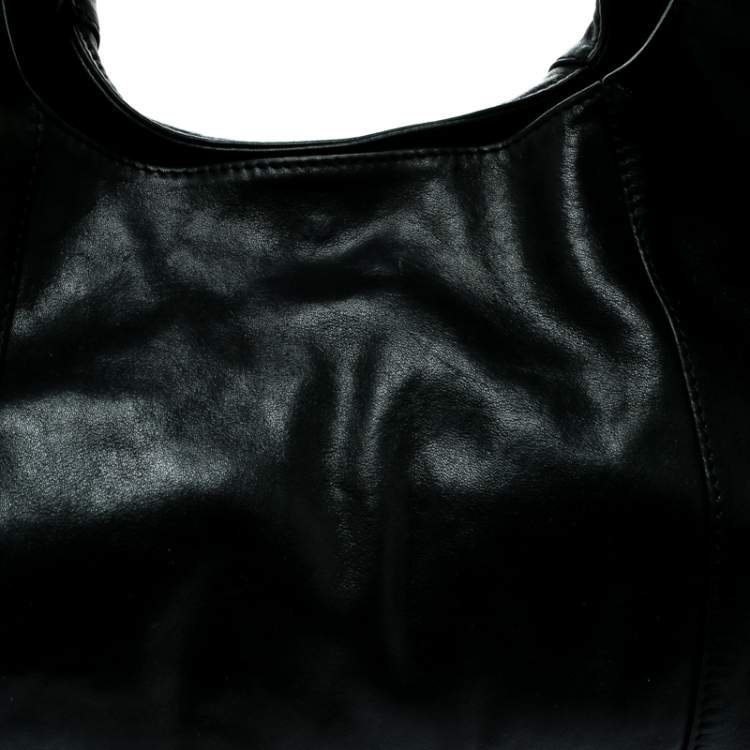 Pre Owned Paul and Joe Black Leather Hobo