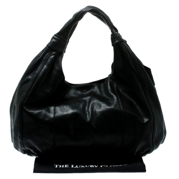 Pre Owned Paul and Joe Black Leather Hobo