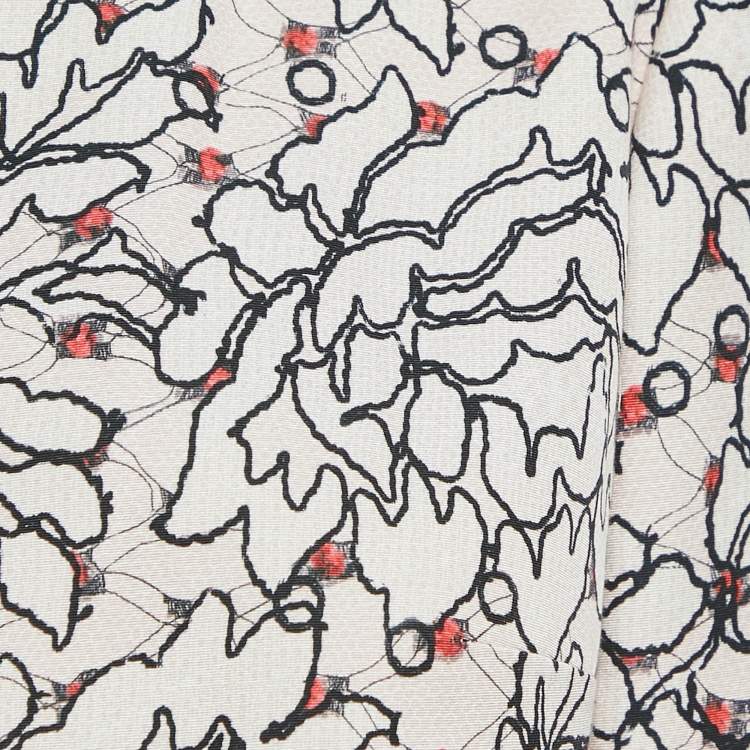 Pre Owned Paule Ka Pink Printed Cotton Blend Open Front Cropped Jacket L