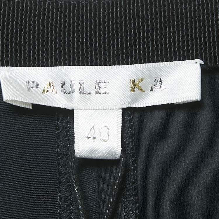 Pre Owned Paule Ka Black Cotton Blend Trousers M
