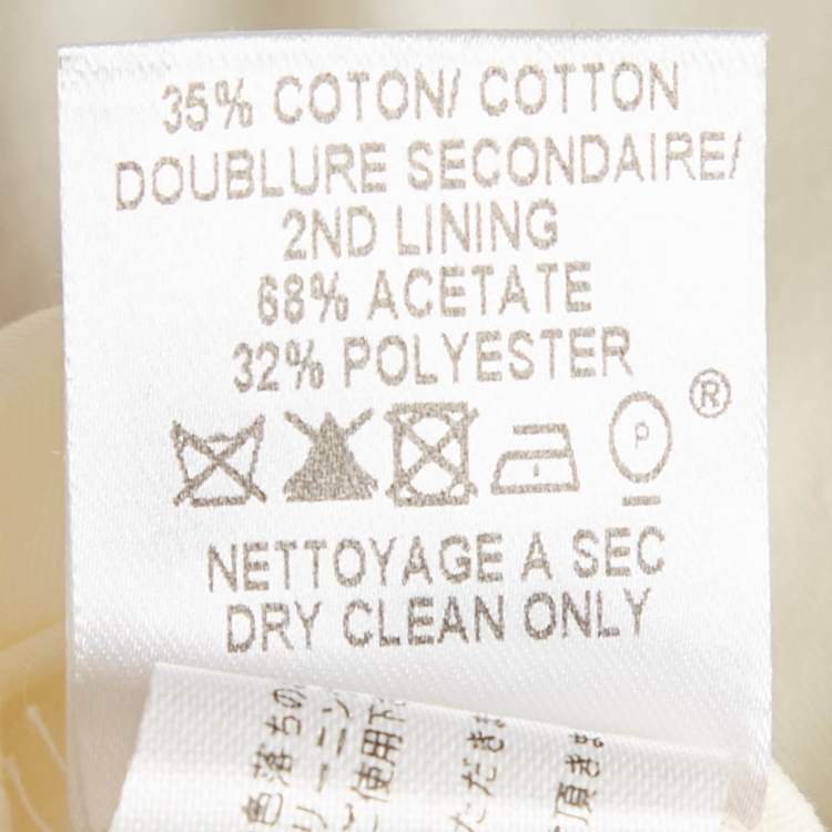 Pre Owned Paule Ka Grey/Cream Lurex Jacquard Mini Dress M