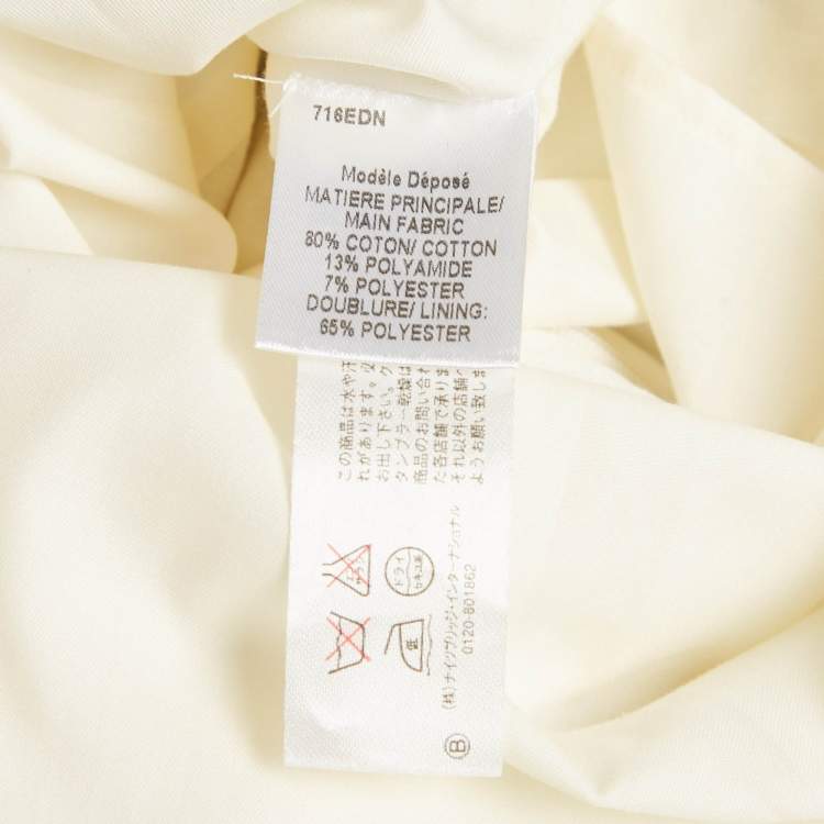 Pre Owned Paule Ka Grey/Cream Lurex Jacquard Mini Dress M