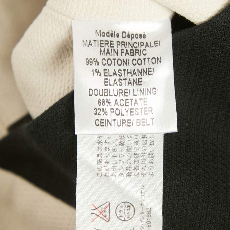 Pre Owned Paule Ka Black/Beige Cotton Mini Dress M