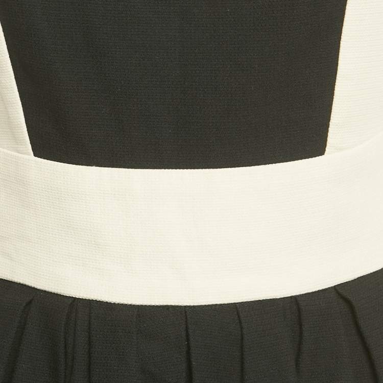 Pre Owned Paule Ka Black/Beige Cotton Mini Dress M