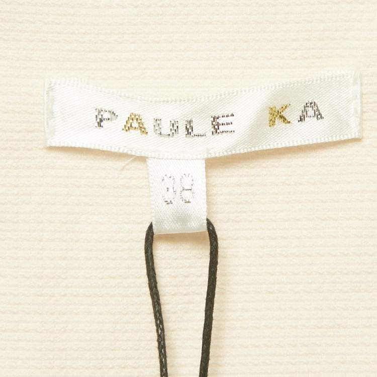 Pre Owned Paule Ka Black/Beige Cotton Mini Dress M