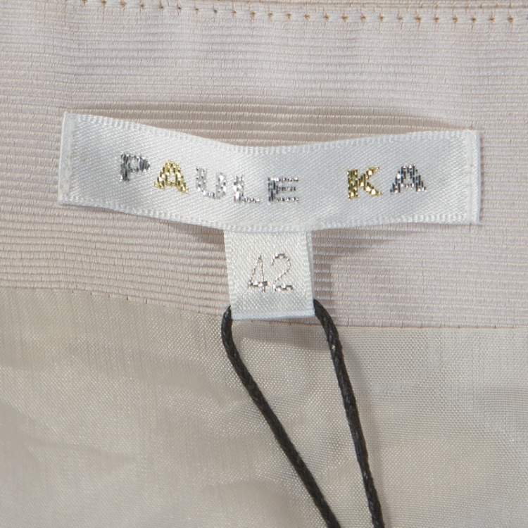 Pre Owned Paule Ka Cream Ottoman Open Front Bolero L