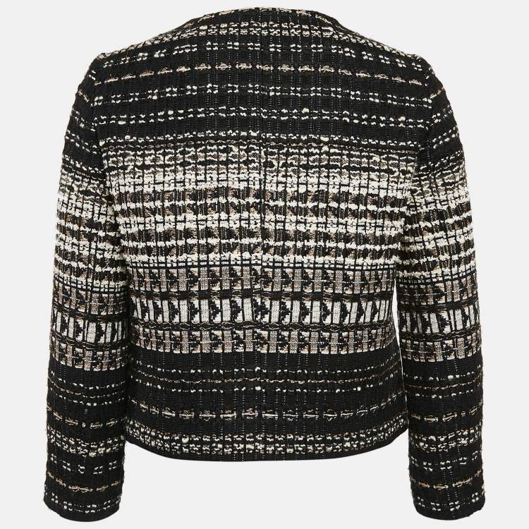 Pre Owned Paule Ka Black Lurex Tweed Crop Jacket S
