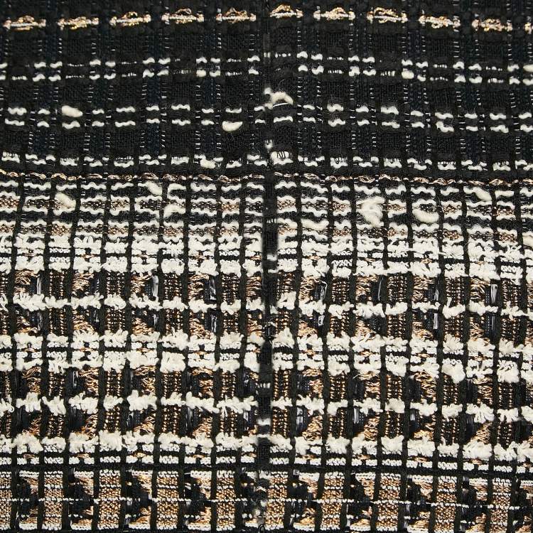 Pre Owned Paule Ka Black Lurex Tweed Crop Jacket S