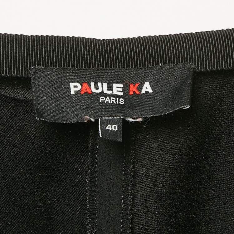 Pre Owned Paule Ka Black Crepe Formal Trousers M