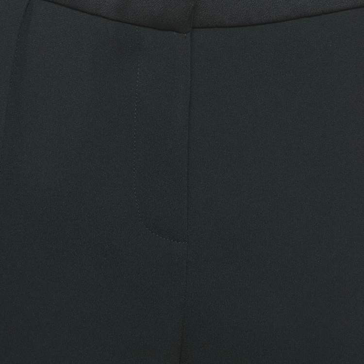 Pre Owned Paule Ka Black Crepe Straight Leg Trousers L