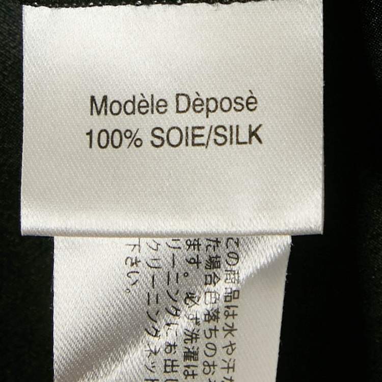 Pre Owned Paule Ka Black Gathered Silk Mini Sleeveless Shift Dress S