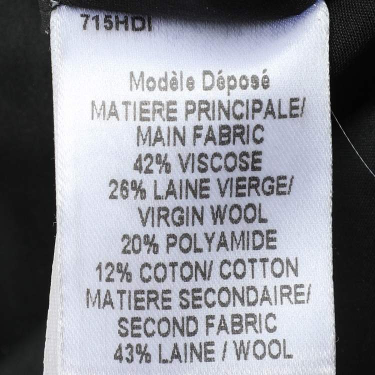 Pre Owned Paule Ka Black/White Tweed Dress S